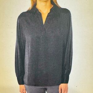 Banana Republic Long Sleeve Satin Pullover.